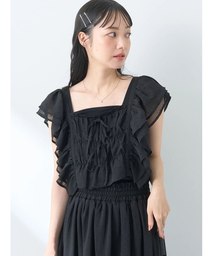 フロッキードットフリルビスチェ/earth music&ecology（アース