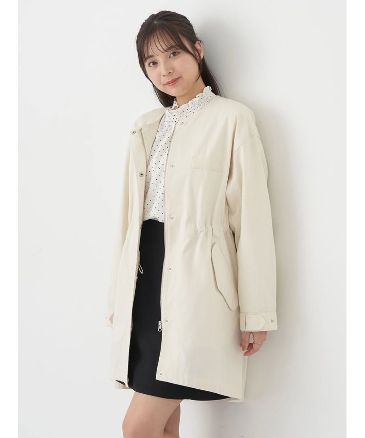 ノーカラーミドルモッズコート/earth music&ecology（アース