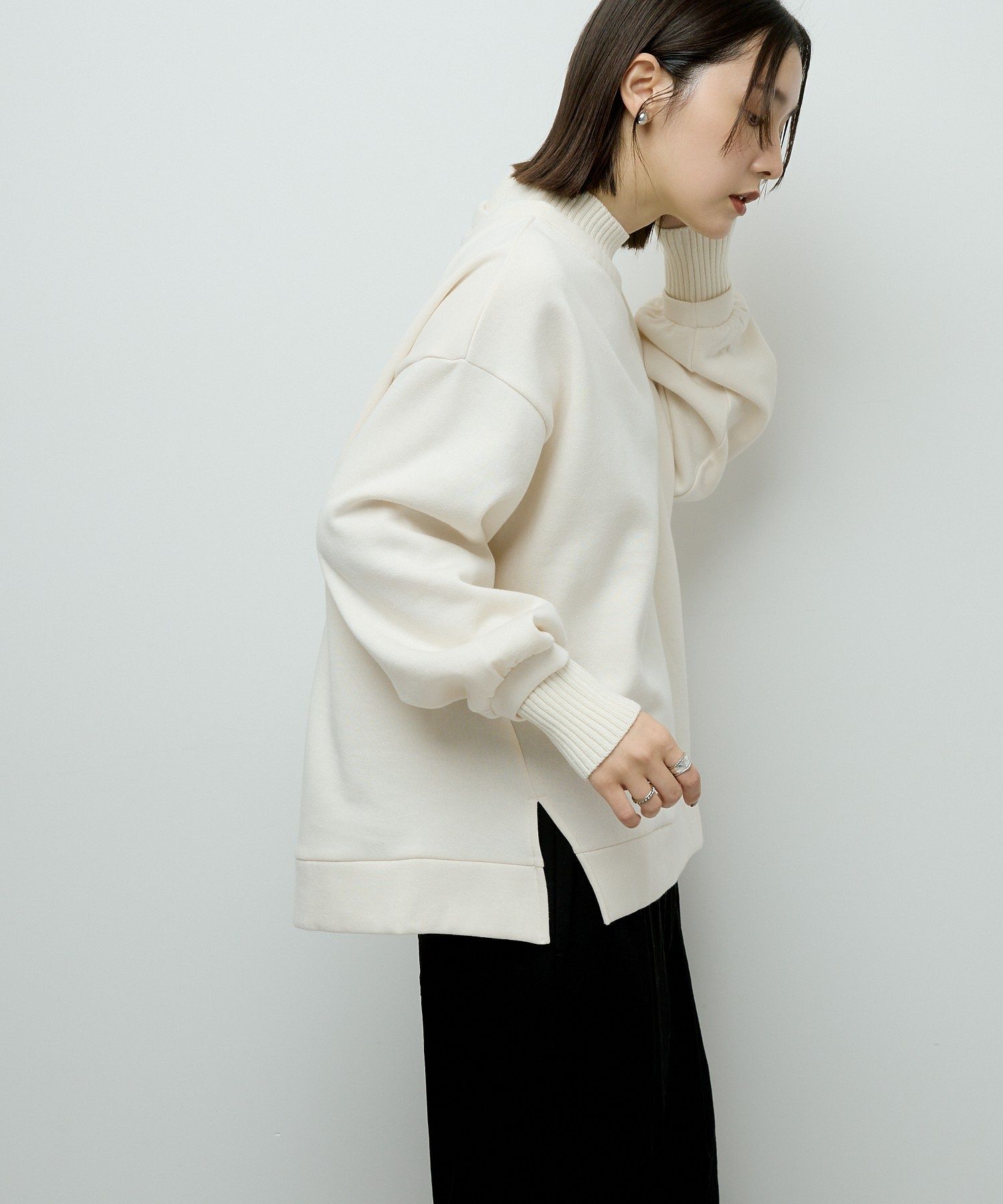 リブドッキング裏起毛プルオーバー/Green Parks（グリーン パークス