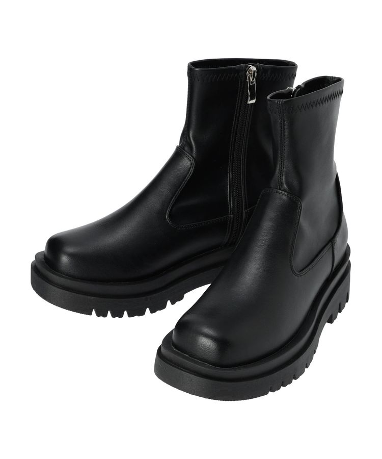 LENA ストレッチ厚底ショートブーツ/Green Parks（グリーン パークス