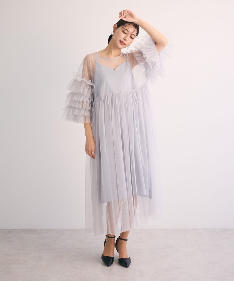 Railme チュールワンピース(インナーOP付)/Green Parks（グリーン