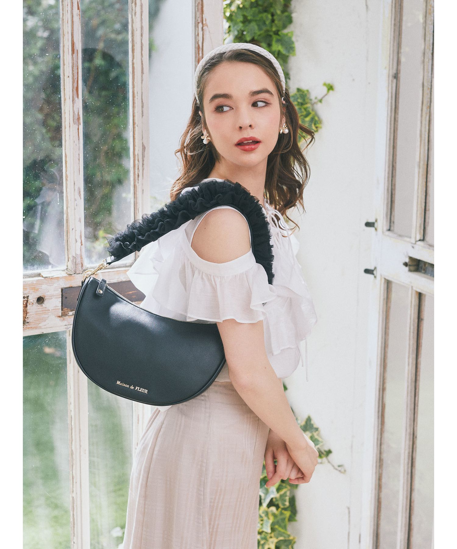 チュールフリルショルダーバッグ/Maison de FLEUR（メゾン ド フルール