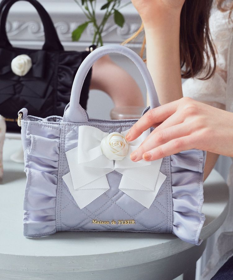 ローズ2Wayキルティングミニトートバッグ/Maison de FLEUR（メゾン ド