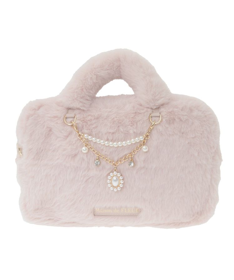 チャーム付きファー2Wayボストンバッグ/Maison de FLEUR（メゾン ド