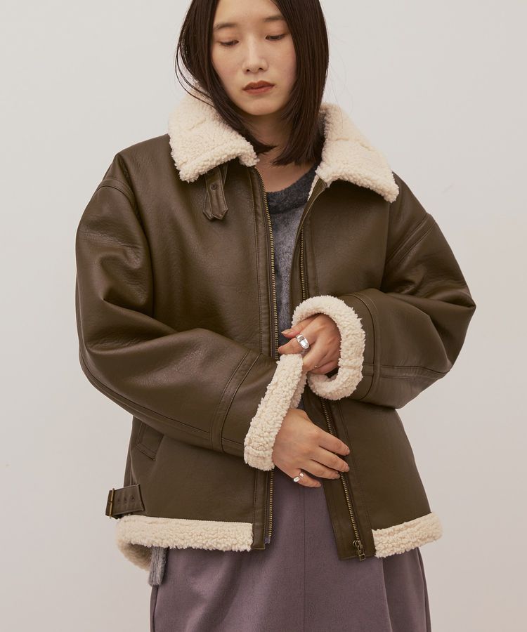 ボアフェイクレザーブルゾン/AMERICAN HOLIC（アメリカンホリック）の