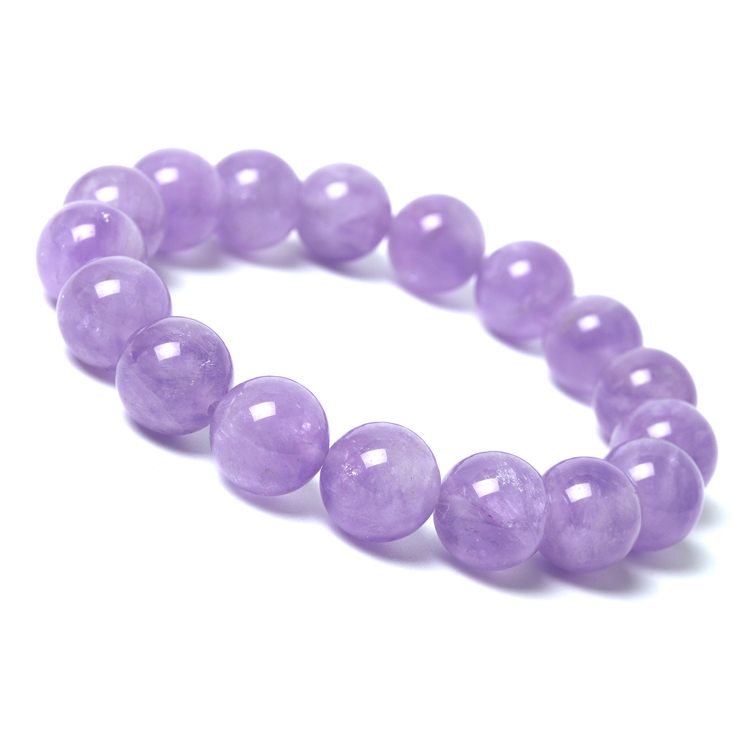 ラベンダーアメジスト12mm シンプルブレスレット｜天然石