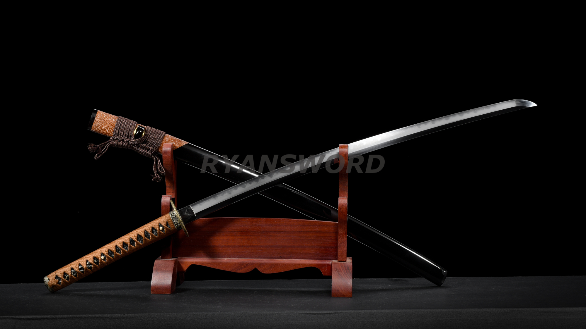 Shihozume Katana Clay Tempered Hazuya Polish Rayskin Saya--Ryan812