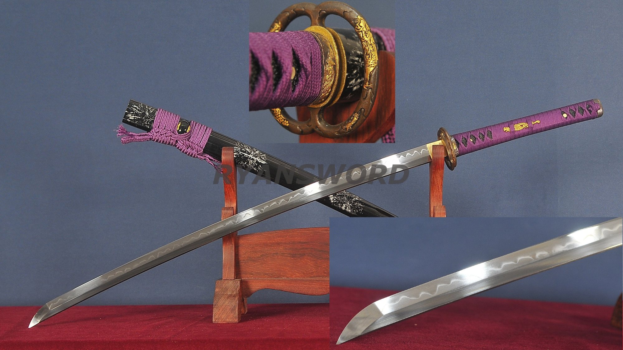 Clay Tempered Katana Honsanmai Double Bohi Hazuya-Polished