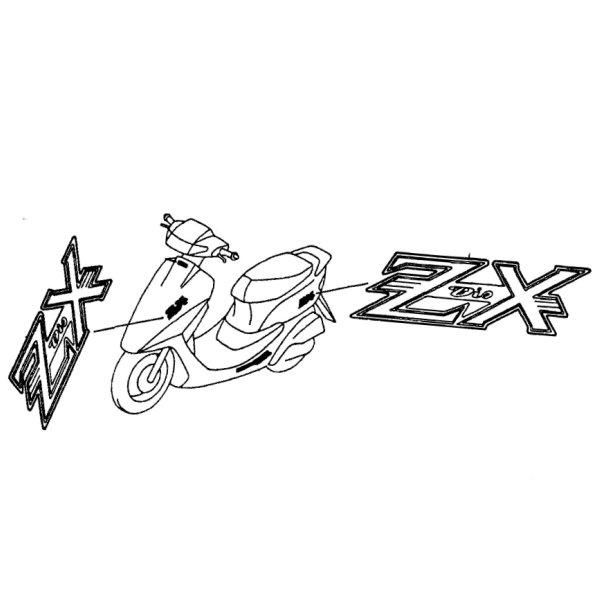 Webike | ヒロチー HIROCHI DIO ZX ステッカー ライブディオZX