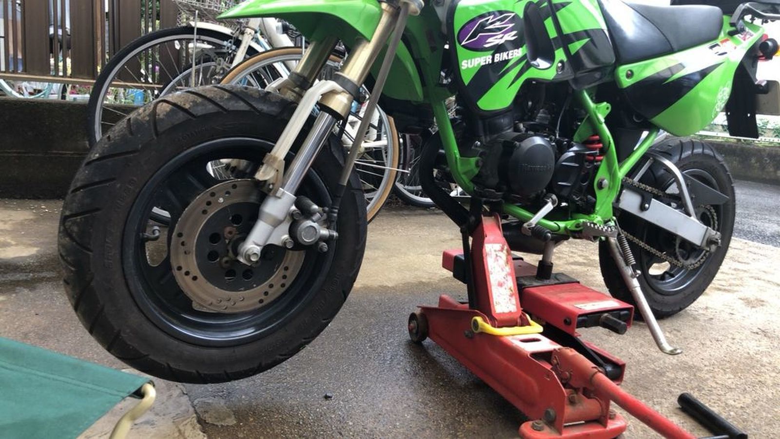 KAWASAKI KSR-2「KSR2、カ・マキリ号のフロントサスを弄る(弄ってみる