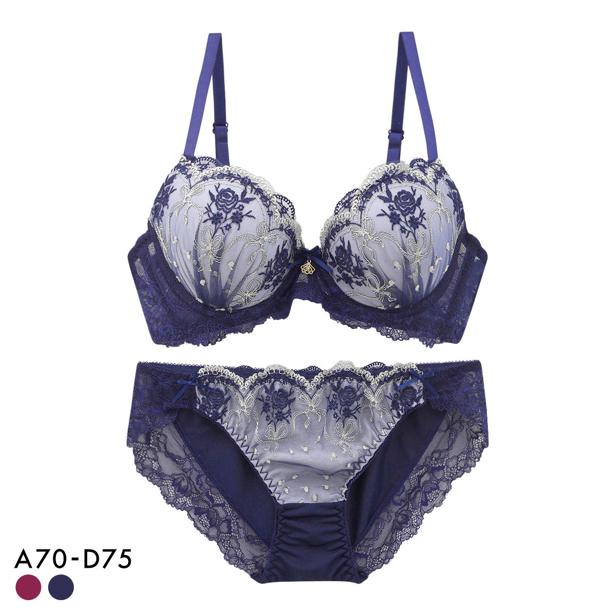 サンエイ 脇高 ロココ調ローズリボン ブラセット ABCD 脇肉 はみ肉