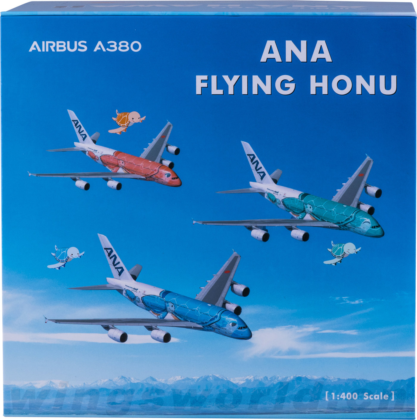 ANAA380GIFTBOX ANA 全日空Airbus A380 海龟礼盒Phoenix 1:400 -飞机
