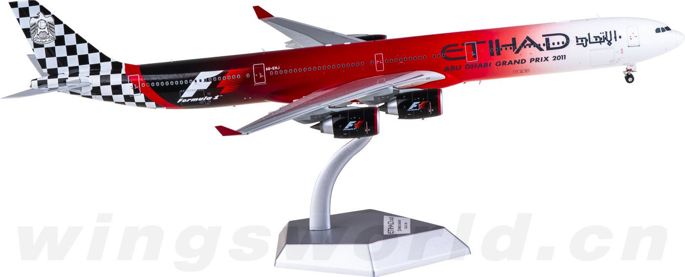 L2167 Etihad Airways Airbus A340-600 A6-EHJ SQ Wings 1:200 -飞机