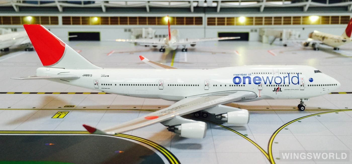 Phoenix 1:400 Boeing 747-400 Japan Airlines 日本航空PH10327 JA8913