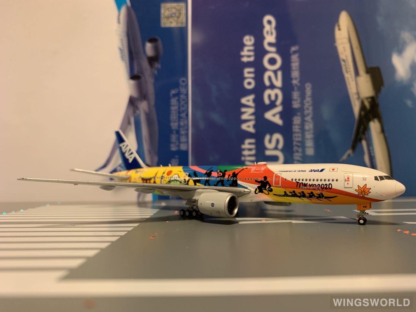 JC Wings 1:400 Boeing 777-200 ANA 全日空EW4772001 JA741A 东京奥运