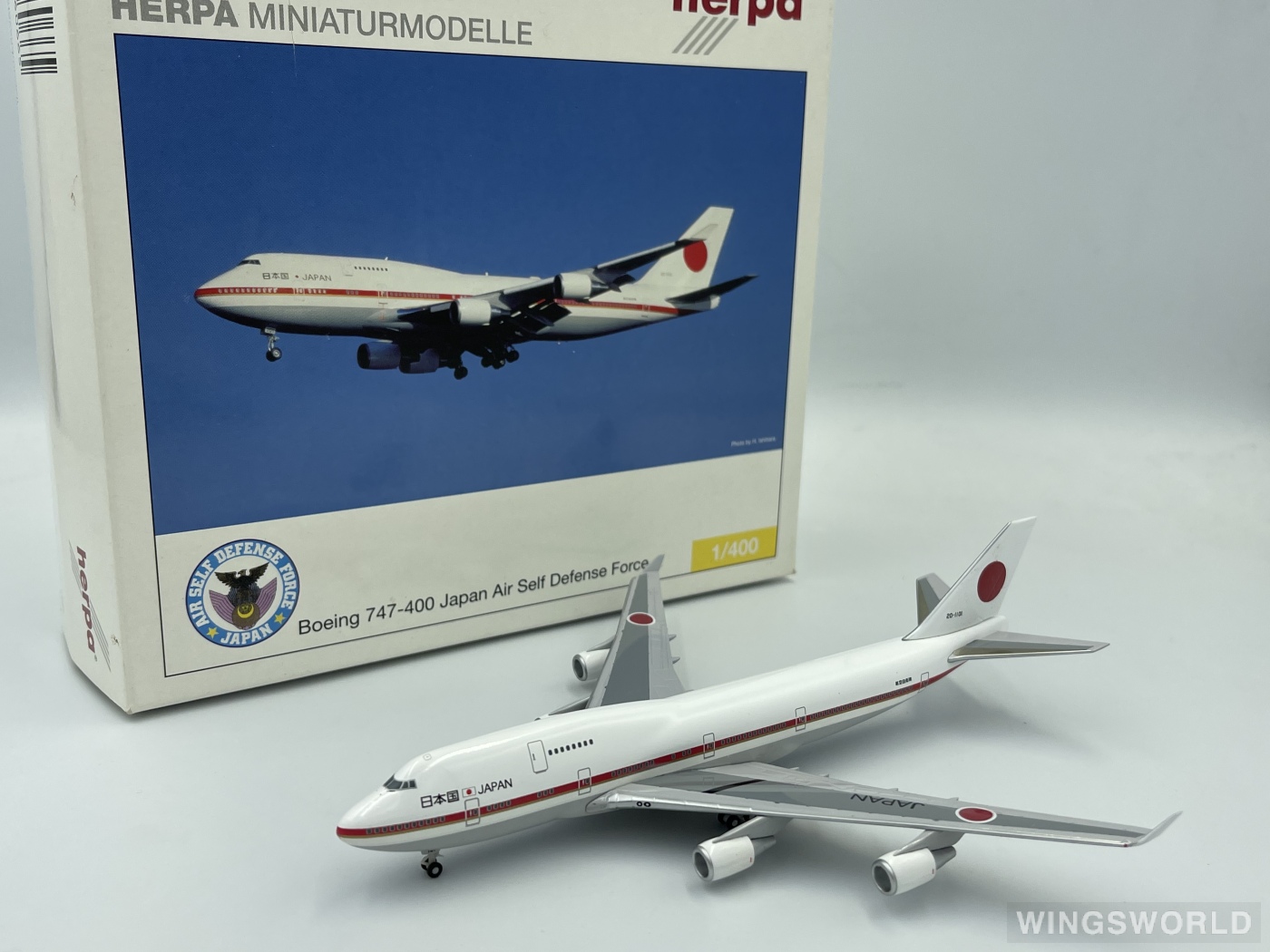 Herpa 1:400 Boeing 747-400 JASDF 日本航空自卫队560665 20-1101 日本