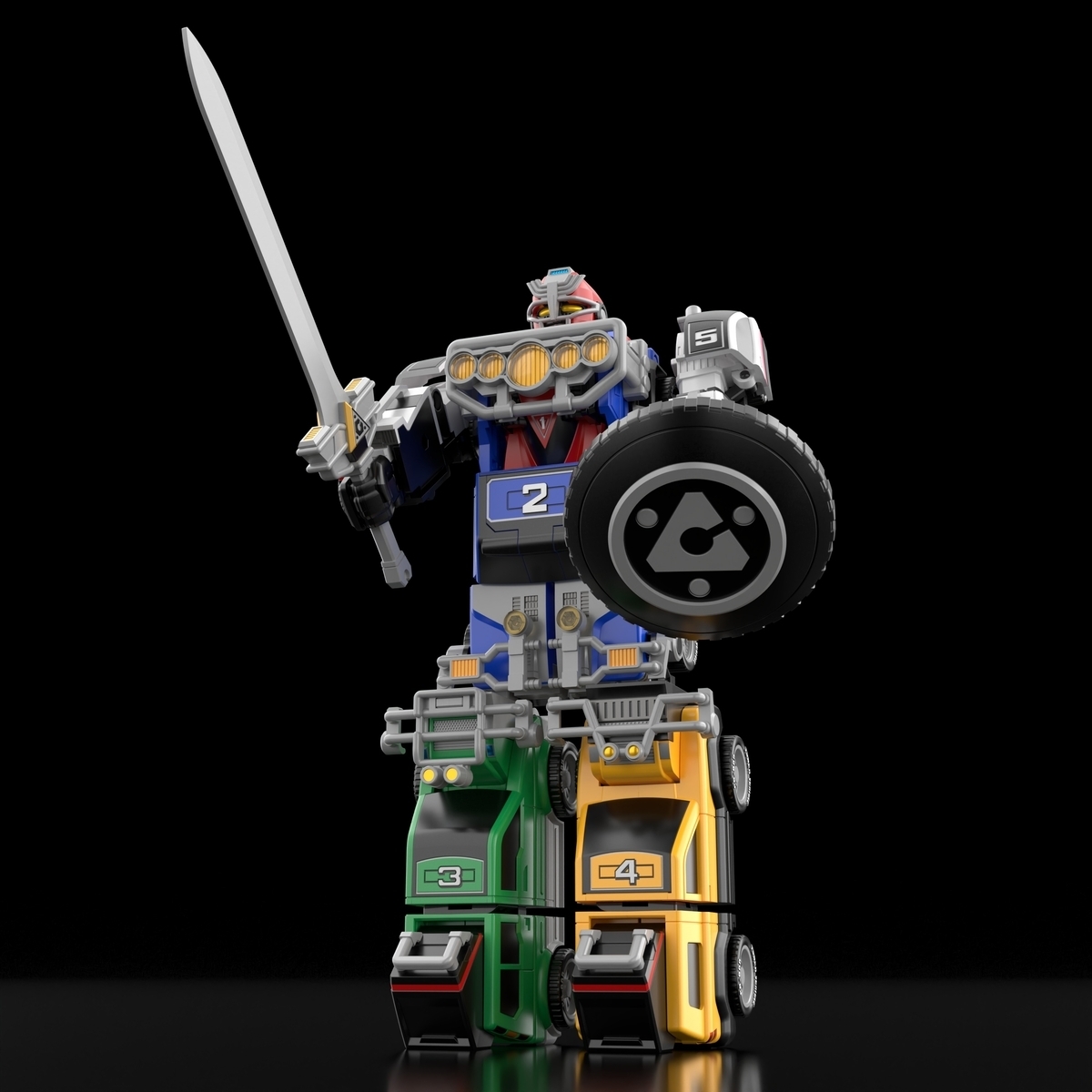 SMP食玩組立モデル『激走戦隊カーレンジャー 激走合体 RVロボ』DX玩具