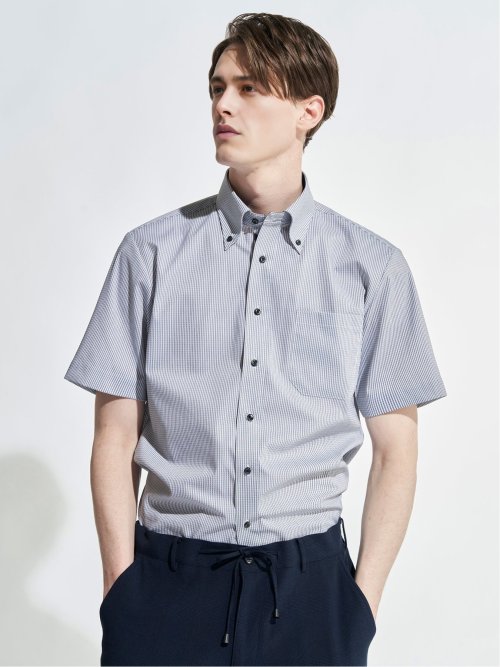 クールマックス+ストレッチ スタンダードフィット ボタンダウン半袖