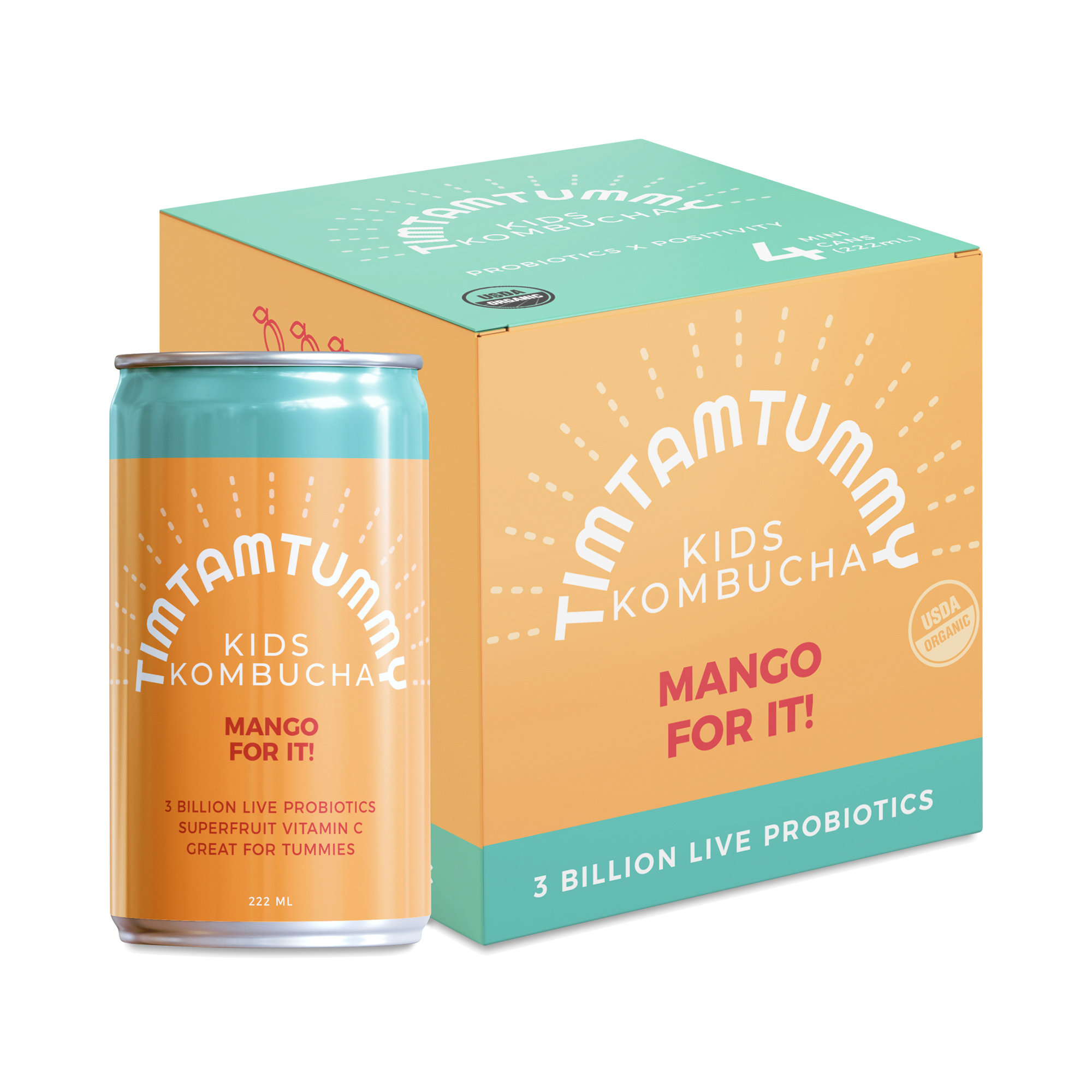 Tim Tam Tummy Organic Kombucha for Kids, Mango For It! | Thrive Market