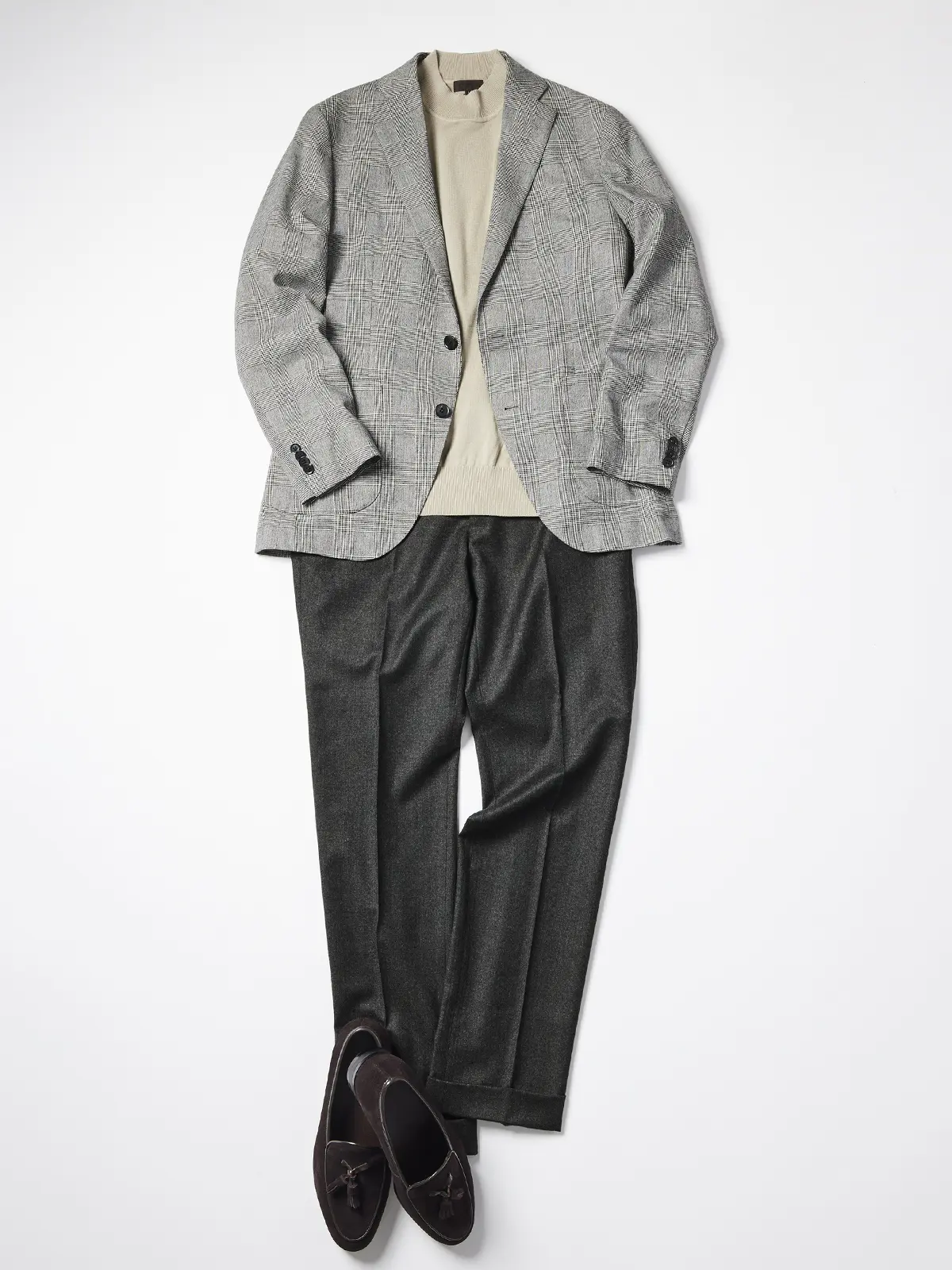 WEB限定／テーパードパンツ／CANONICO／ウールフランネル／無地／IN05