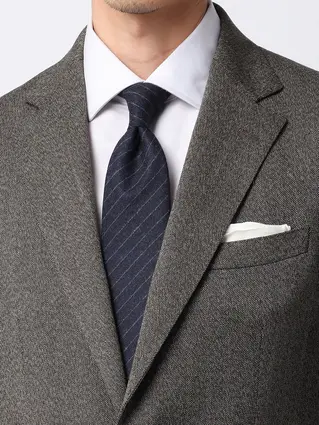 ネクタイ／CANONICO／JAPAN MADE／ウール／チョークストライプ | SUIT