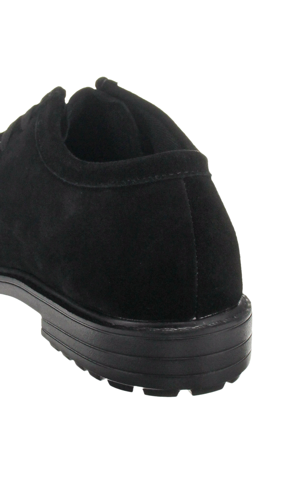 □チロリアンシューズ【ブラックスエード】【ガムリーソール