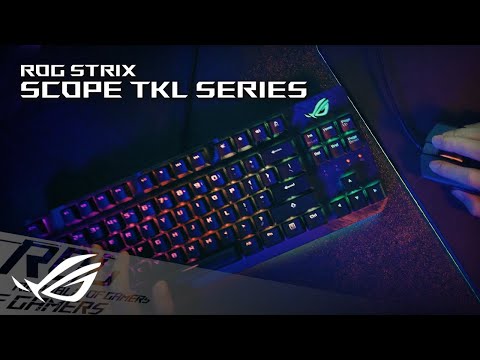 ゲーミングキーボード ROG Strix Scope TKL(銀軸) ブラック/グレー