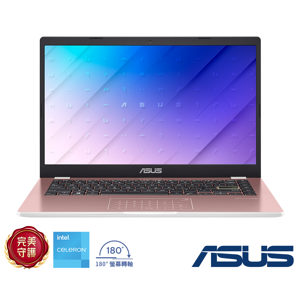 ASUS E410KA 14吋筆電(N4500/4GB/128G_eMMC/玫瑰金/Win11 Home(S