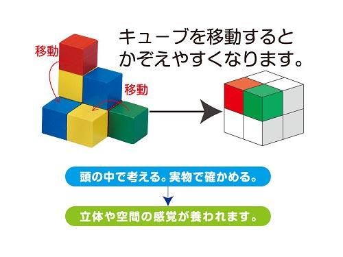平和工業］パズル道場 カラーキューブ64 - 木のおもちゃ 赤ちゃんの