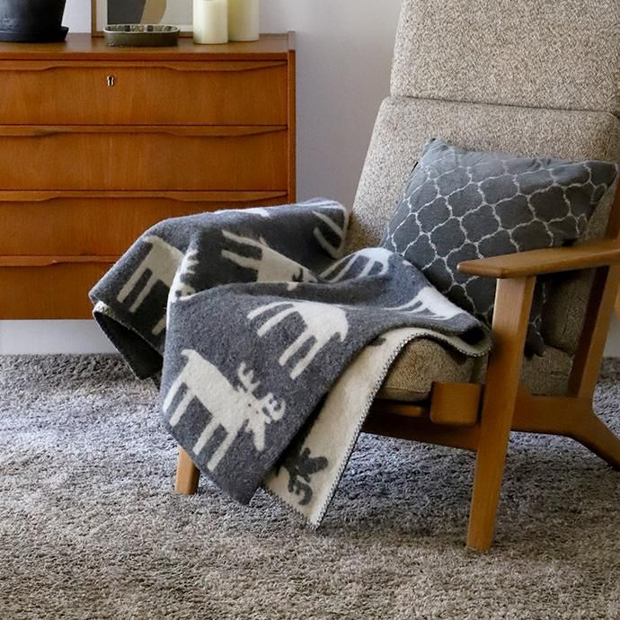 KLIPPAN｜クリッパン ウールブランケット［ベングドのムース］ハーフ