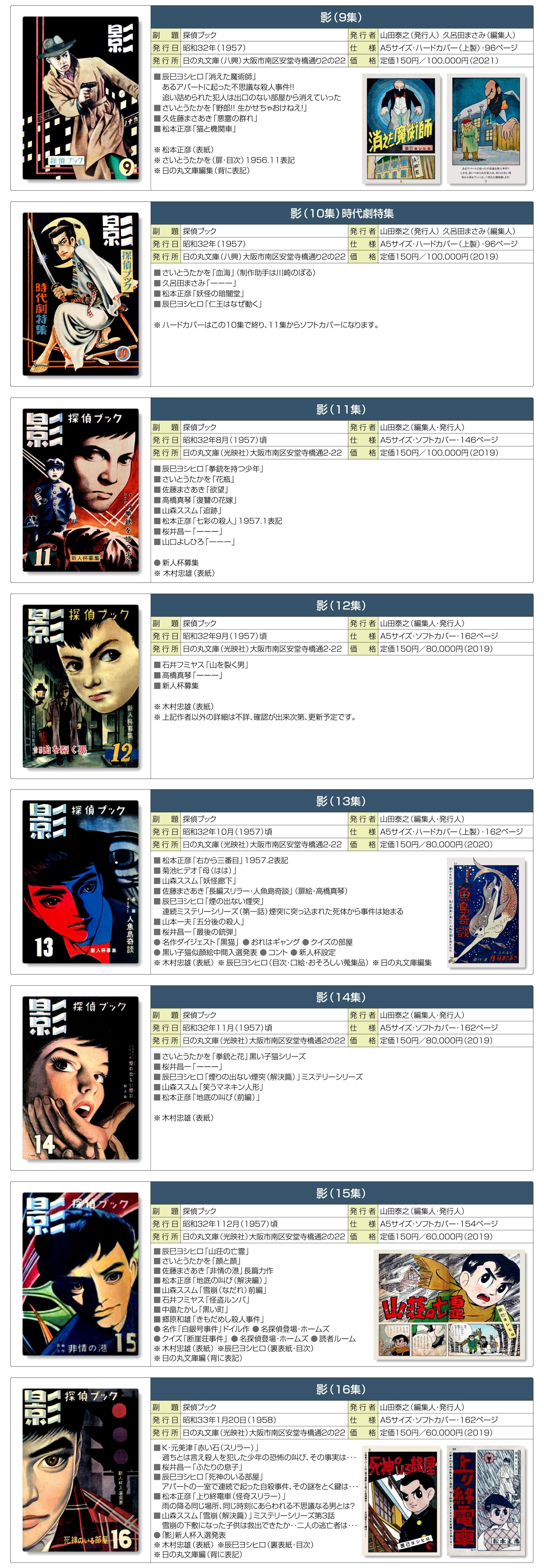 影〈全120巻・計122冊・日の丸文庫〉貸本漫画の研究1 - すぺくり古本舎