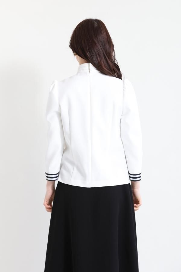 BORDERS at BALCONY(ボーダーズアットバルコニー) BOWTIE BLOUSE