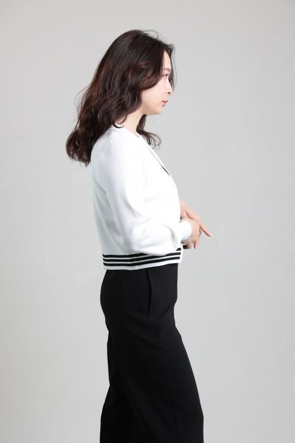 BORDERS at BALCONY(ボーダーズアットバルコニー) RAYON KNIT CARDIGAN