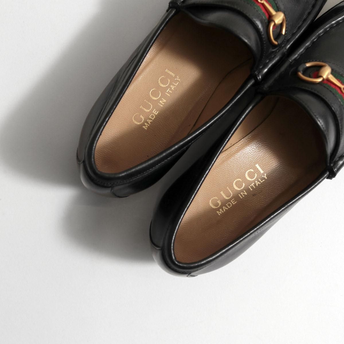 レディース] グッチ ホースビットローファー シェリーライン ブラック