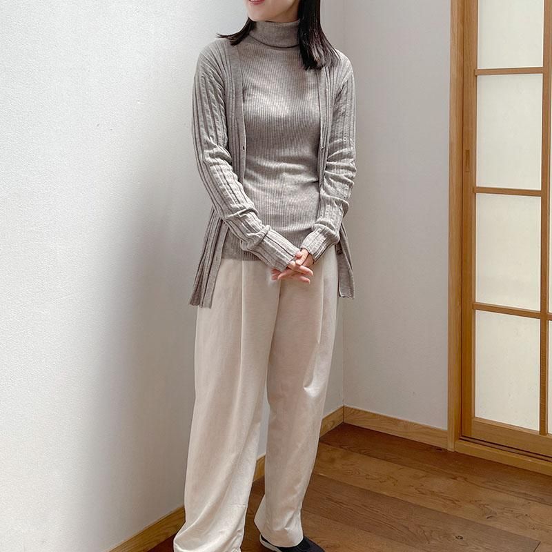 ヤク ワイドリブカーディガン - TAKEFU Official Online Shop