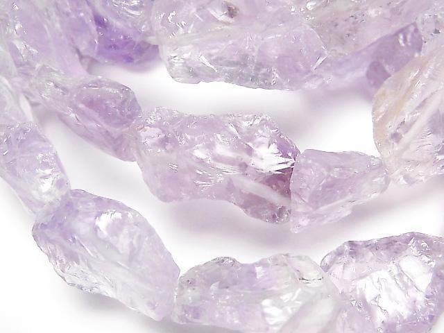 ラベンダーアメジスト ラフロックタンブル ブレスレット｜天然石ビーズ