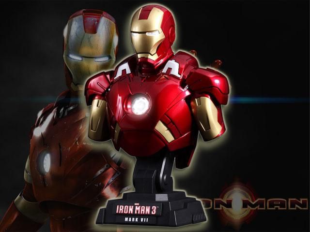 アイアンマンIRON MAN3ホットトイズバスト1/4スケールコレクティブル