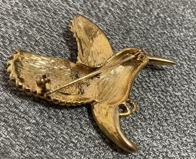 キラキララインストーン 鳥のブローチ - Dreampot☆アンティークと