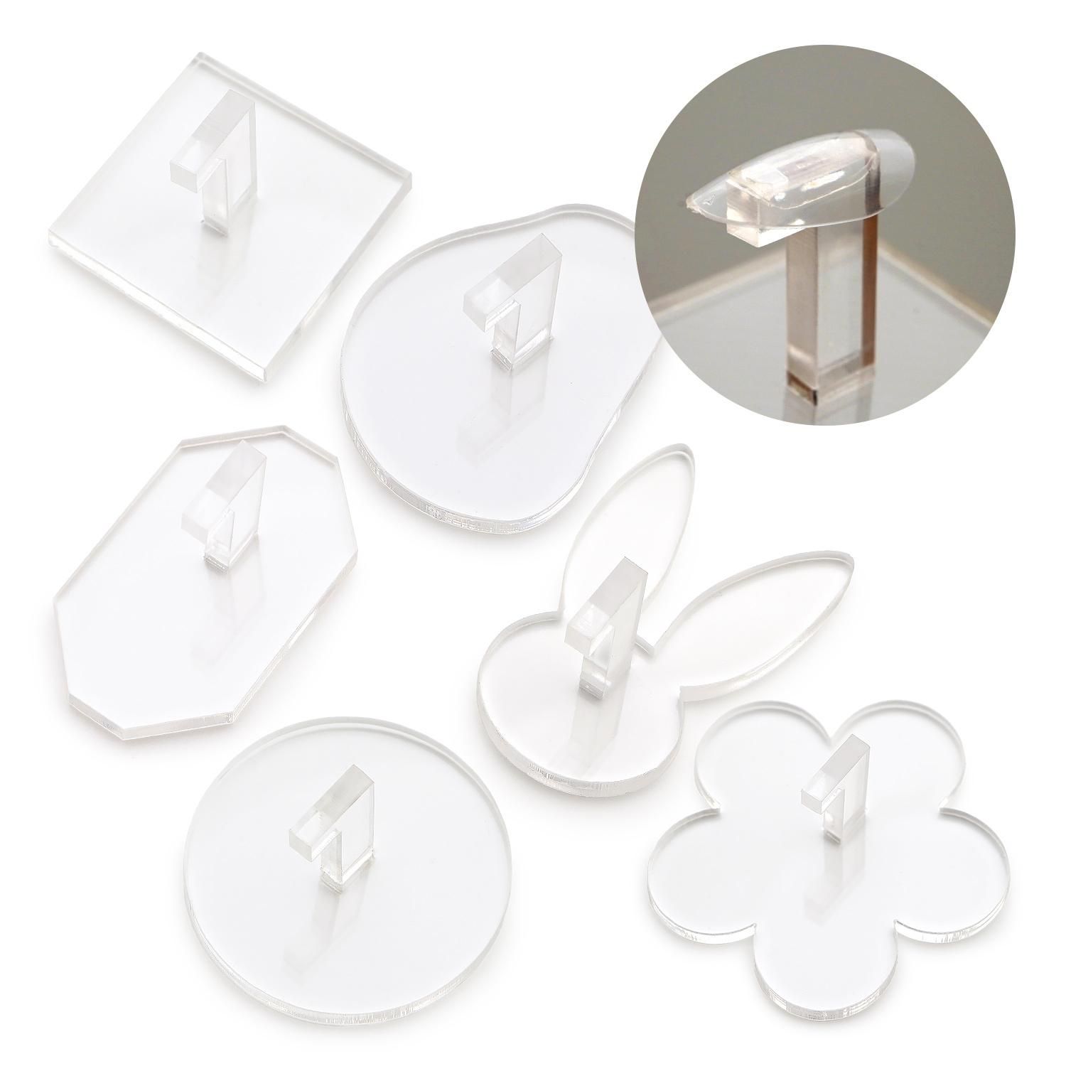 非金属 アクリル クリア チップスタンド | 専用シール付き - アオイロ通販