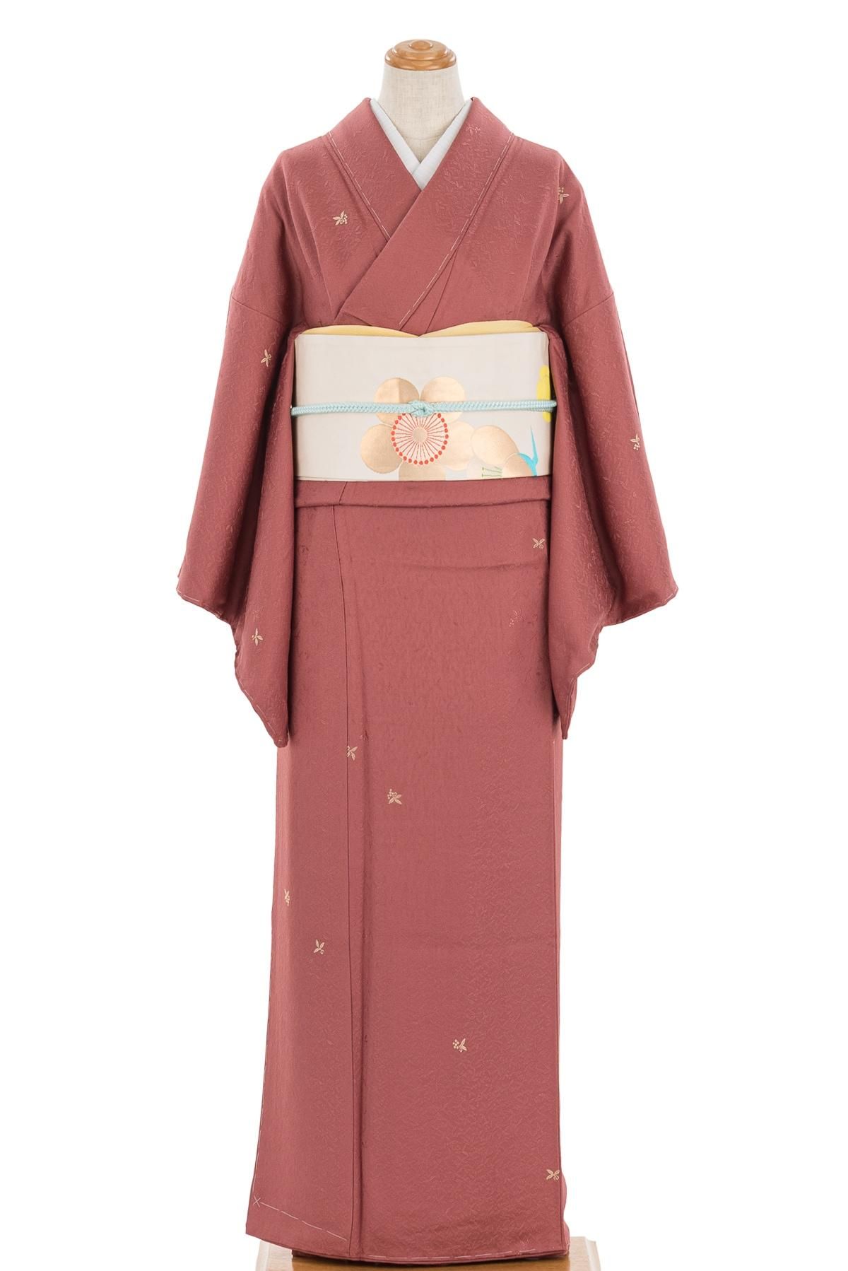 飛び柄小紋 一つ紋 南天 - からん::アンティーク着物・リサイクル着物