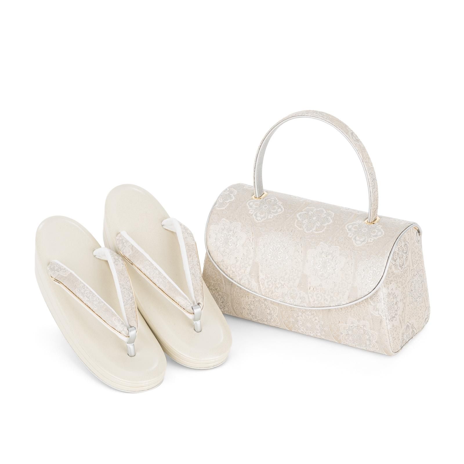 F】フォーマル向け 草履バッグセット 華紋 - からん::アンティーク着物
