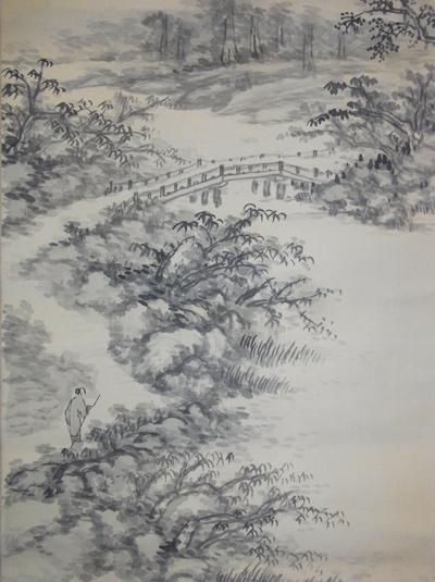 福田浩湖 山水図