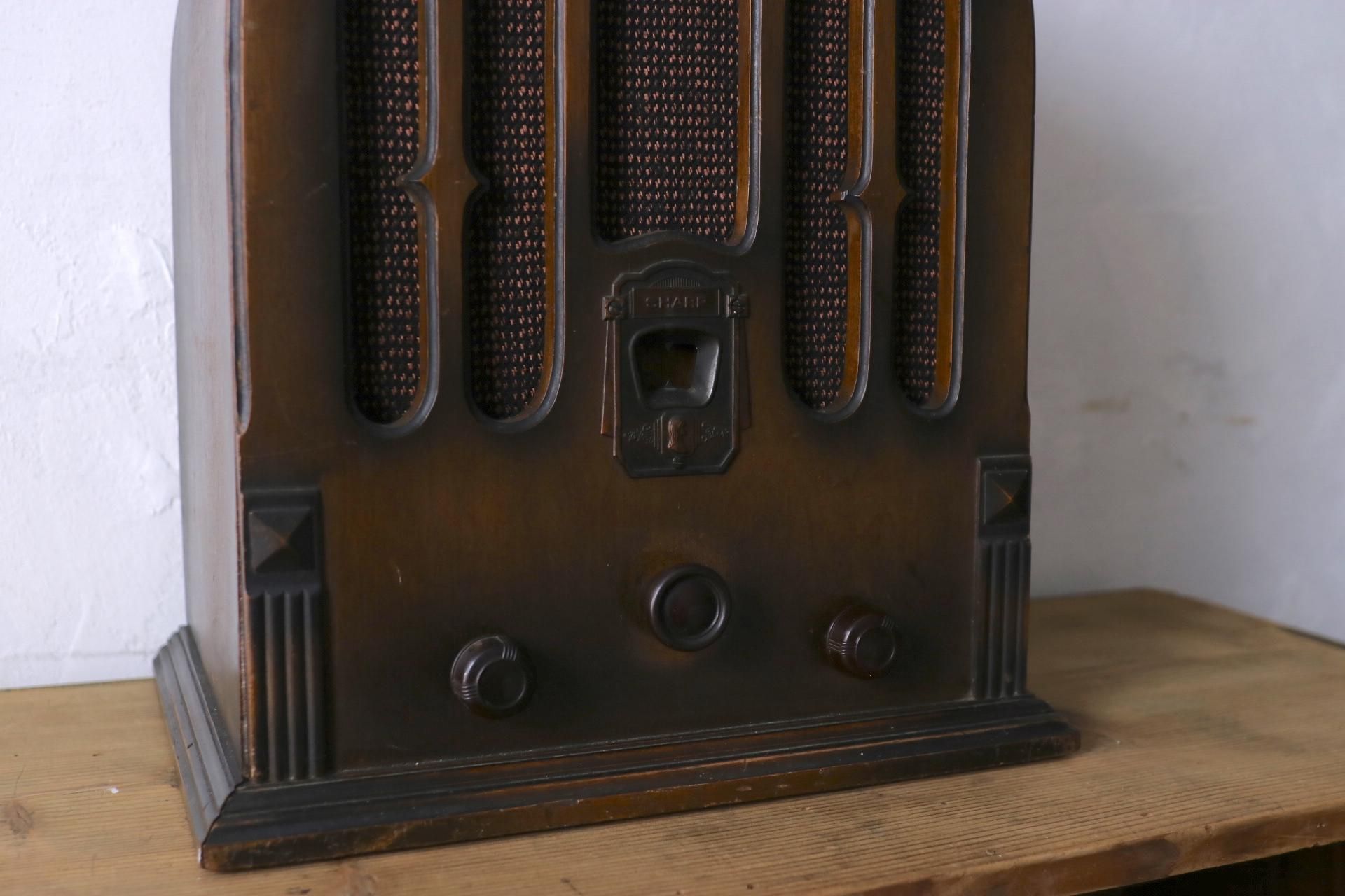 昭和レトロ“真空管ラジオ”/カセドラル型/スピーカーBluetooth/SHARP