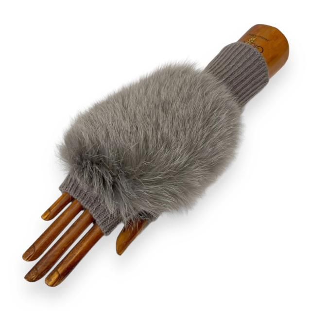 ALPO 【アルポ】 フォックスファー・カシミア混ニット・フィンガーレス