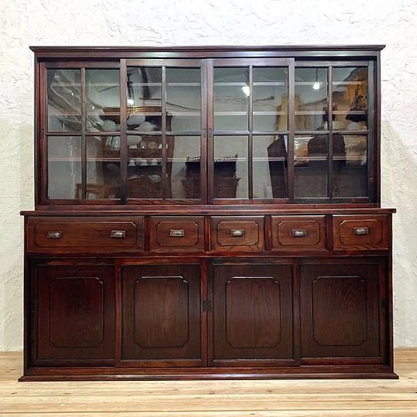 食器棚 飾り棚 日本製 大正ロマン 和家具 洋館風