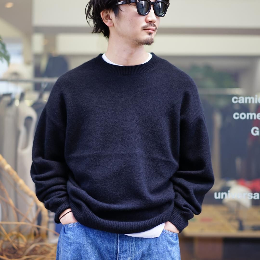 AURALEE(オーラリー)Baby Cashmere Knit P/O(A23AP03BC)/Top Black