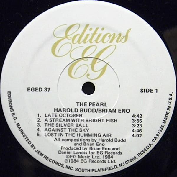 HAROLD BUDD / BRIAN ENO With DANIEL LANOIS / The Pearl (LP-used