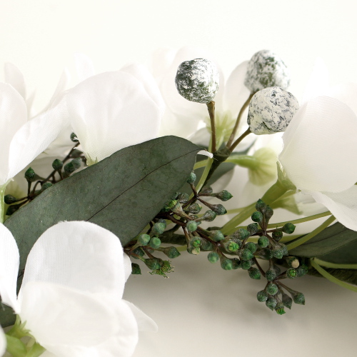 紫陽花の花冠（白） - airaka｜花飾りのアトリエ