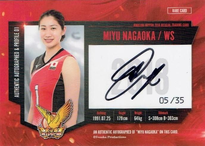 2018 Hit's 火の鳥NIPPON 直筆サインカード 長岡望悠 【35枚限定