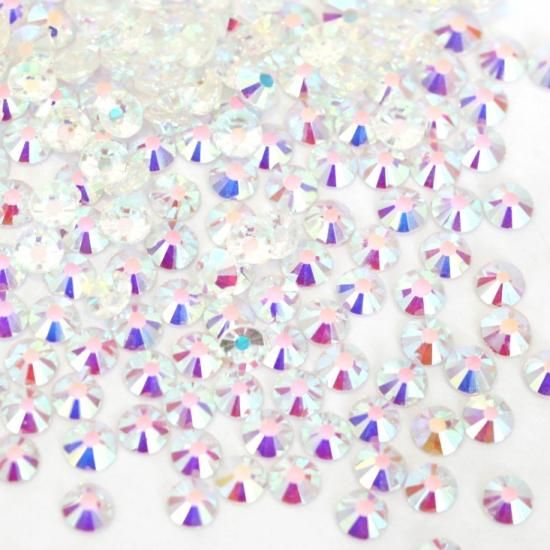 ガラス製ラインストーン オーロラクリスタルアンホイル 【207円